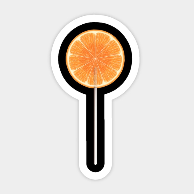 Orange Slice Lollipop Sticker by JenelleArt